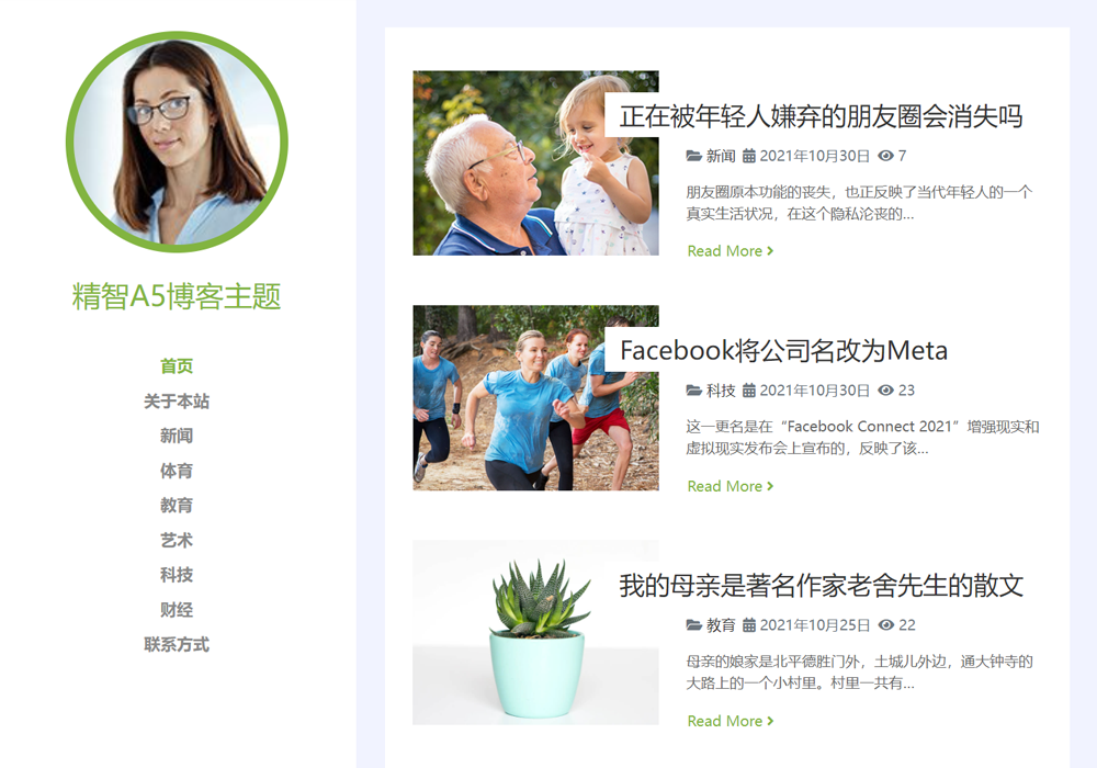 简站A5博客主题