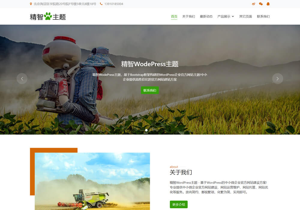 农药wordpress主题